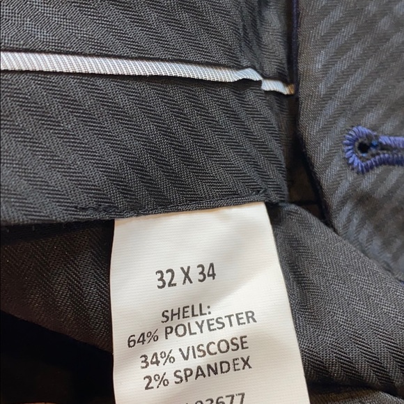 NWT J. FERRAR CLASSIC FLAT FRONT PANTS SIZE 32X34 IN DARK BLUE TEXTURE - Picture 6 of 7
